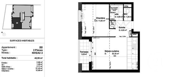 Appartement F2 à vendre - 2 pièces - 40.59 m2 - SURESNES - 92 - ILE-DE-FRANCE - Century 21 La Doyenne